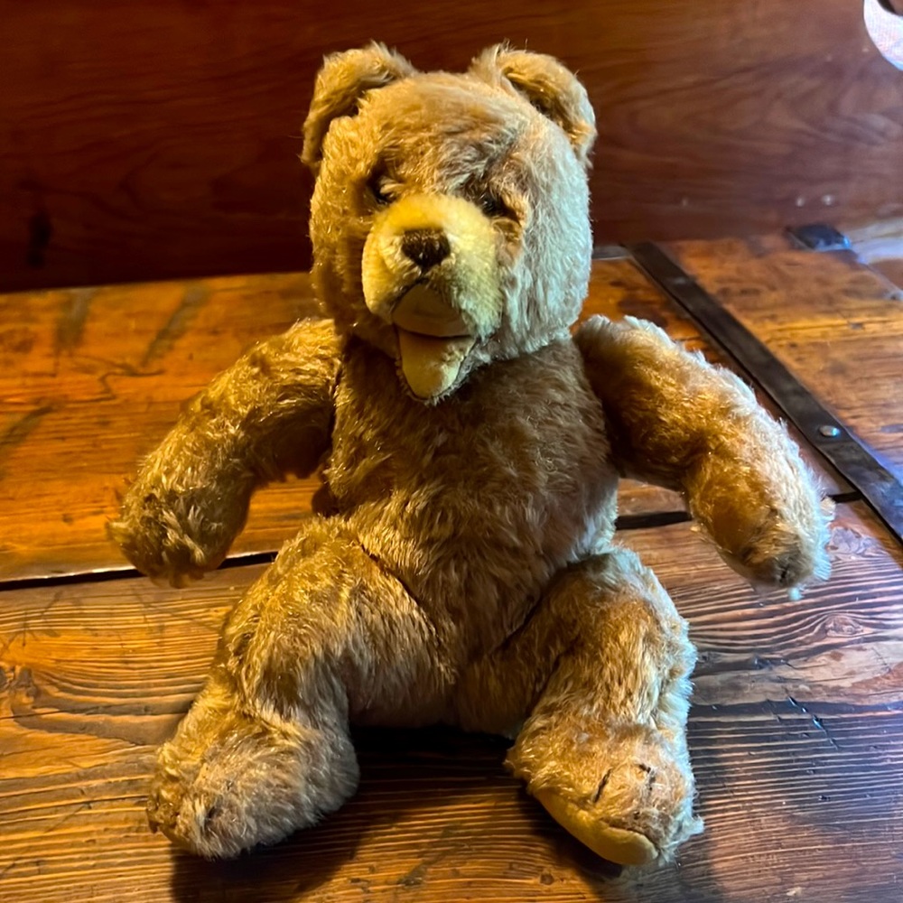 Vintage sawdust stuffed bear